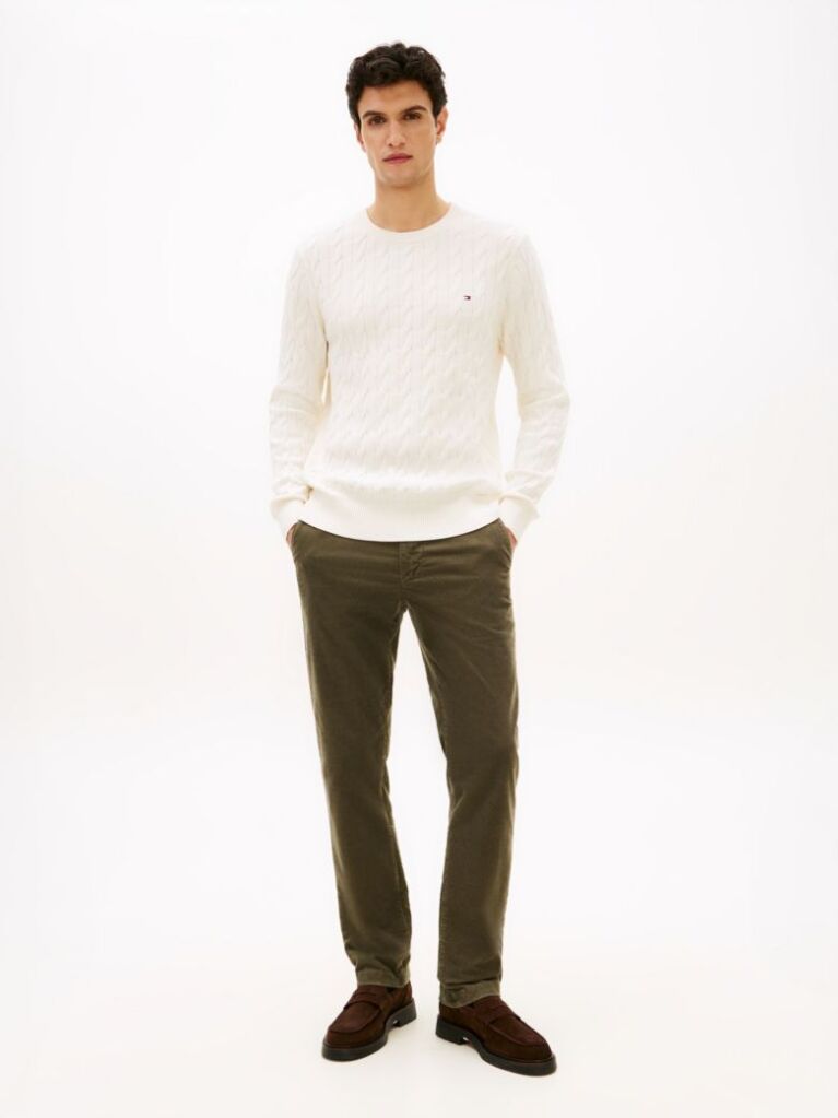 Beige Classics Cable Knit Relaxed Fit Jumper  Men