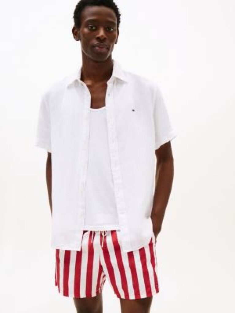 White Washed Pure Linen Shirt  Men