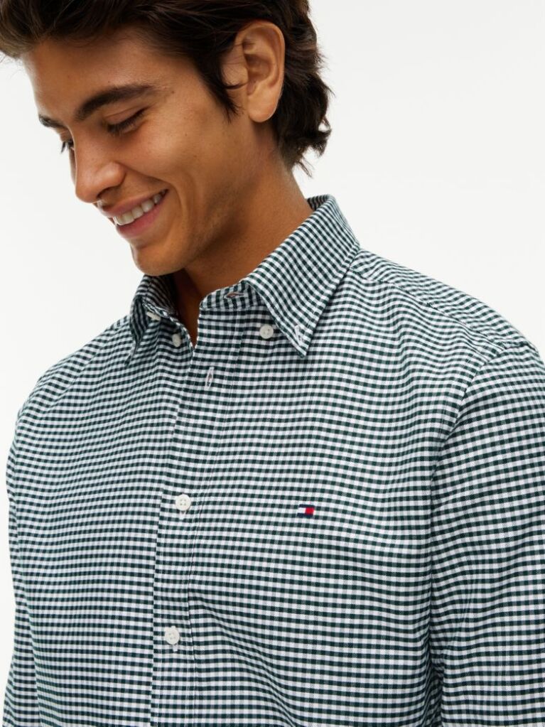 Multi Gingham Oxford Πουκάμισο Σε κανονική Γραμμή  Άνδρες