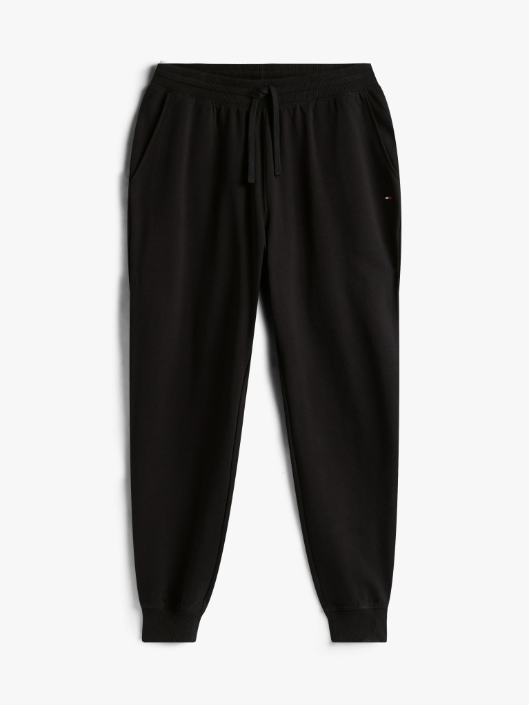 Black Terry Cuffed Leg Joggers  Men