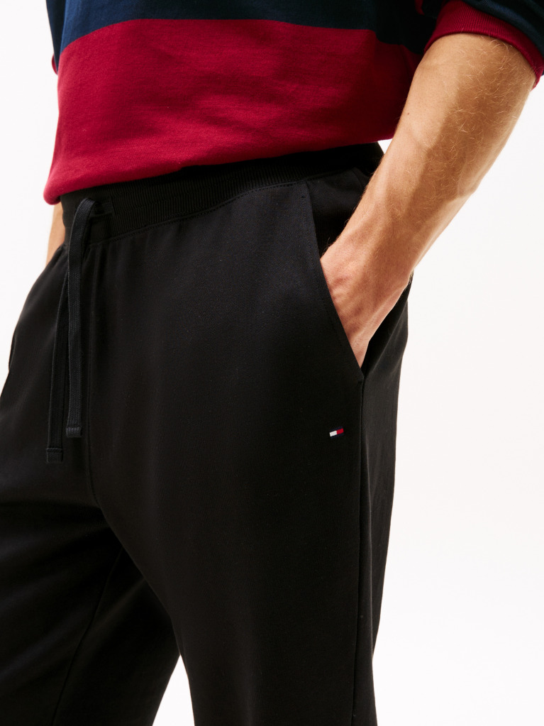 Black Terry Cuffed Leg Joggers  Men