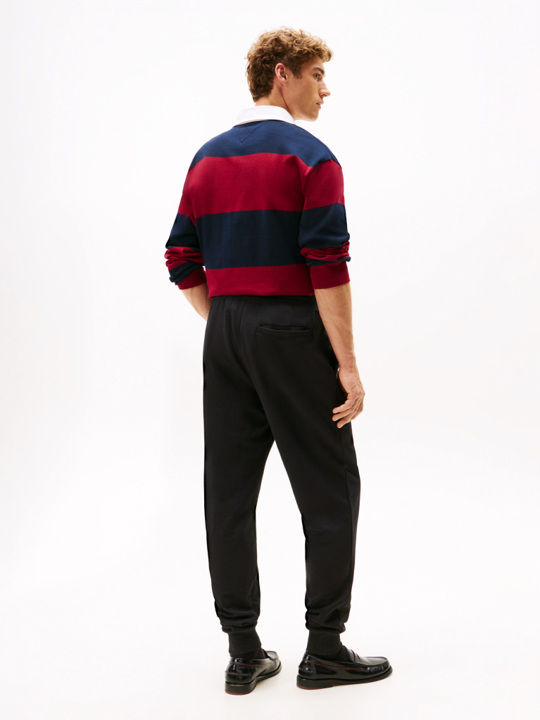 Black Terry Cuffed Leg Joggers  Men