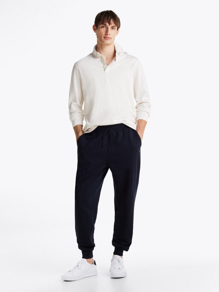 Blue Terry Cuffed Leg Joggers  Men