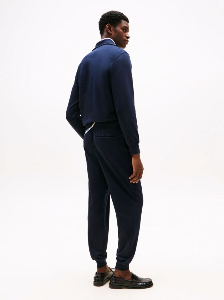 Blue Terry Cuffed Leg Joggers  Men