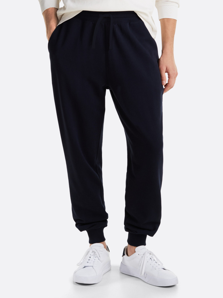 Blue Terry Cuffed Leg Joggers  Men