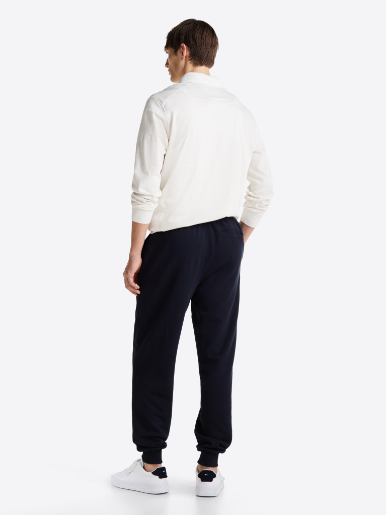 Blue Terry Cuffed Leg Joggers  Men