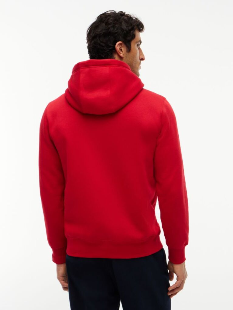 Red Logo Drawstring Hoody  Men