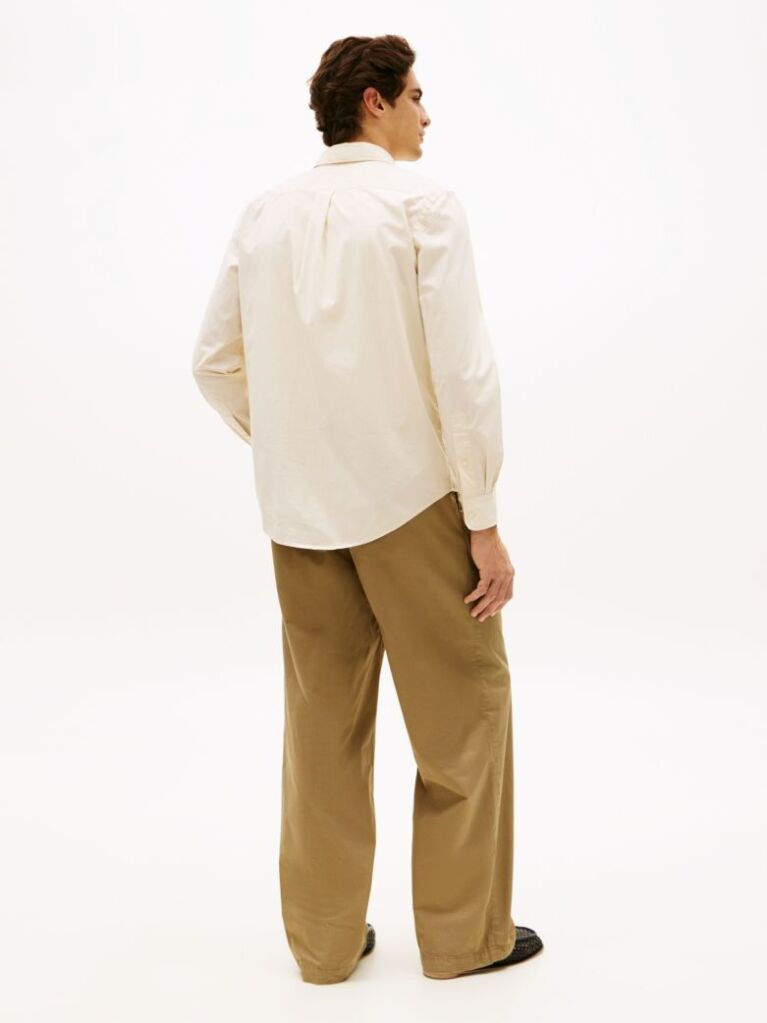 Beige TH Flex Regular Fit Poplin Shirt  Men