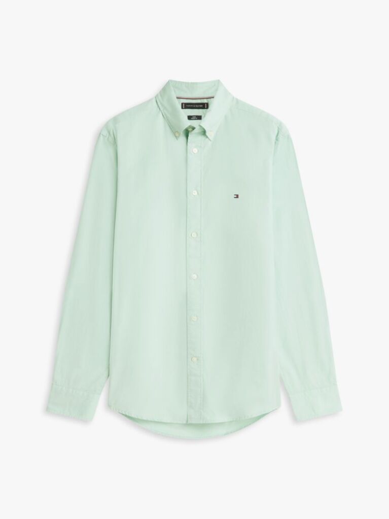 Green TH Flex Regular Fit Poplin Shirt  Men