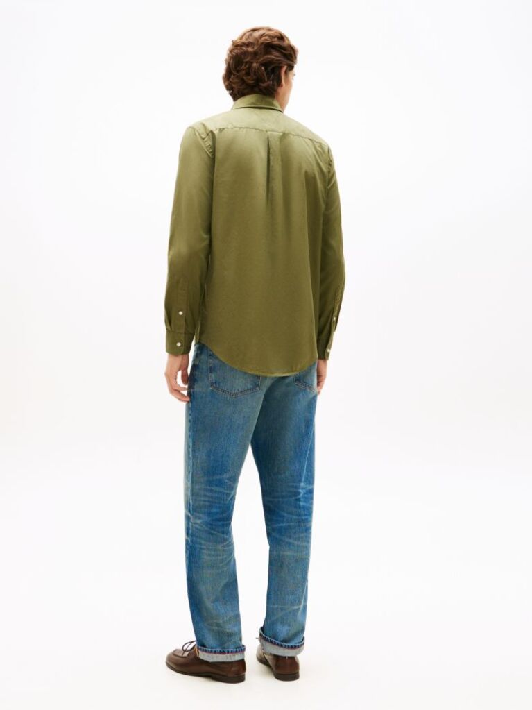 Green TH Flex Regular Fit Poplin Shirt  Men