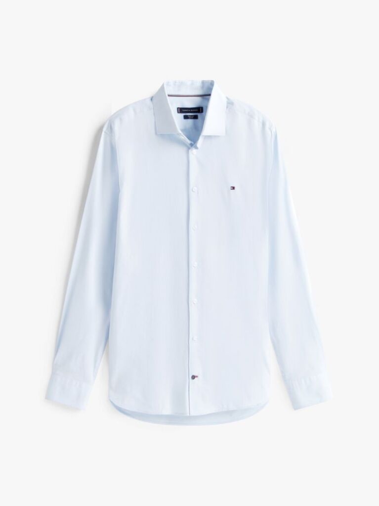 Blue Flex Slim Fit Poplin Shirt  Men