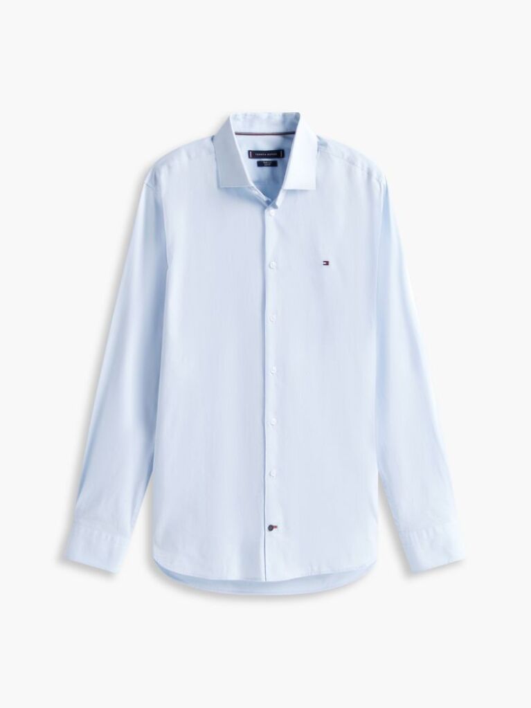 Blue Flex Slim Fit Poplin Shirt  Men