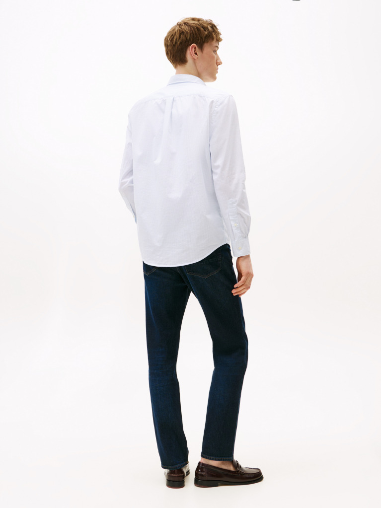 White TH Flex Regular Fit Print Shirt  Men