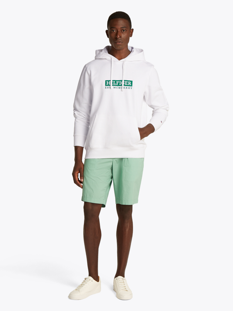 Άσπρο Hoodie Με Λογότυπο  Άνδρες