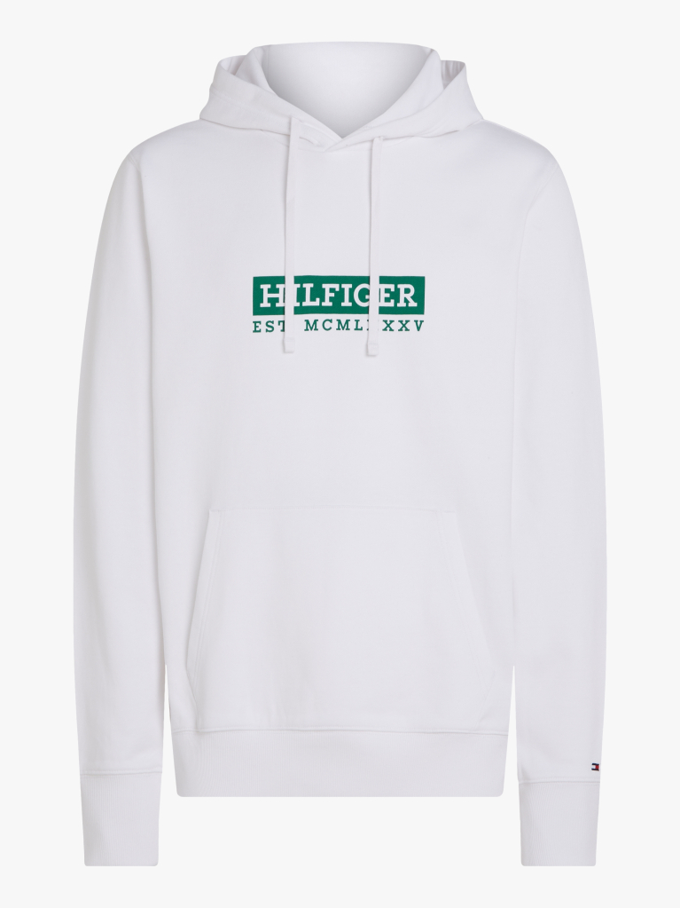 Άσπρο Hoodie Με Λογότυπο  Άνδρες
