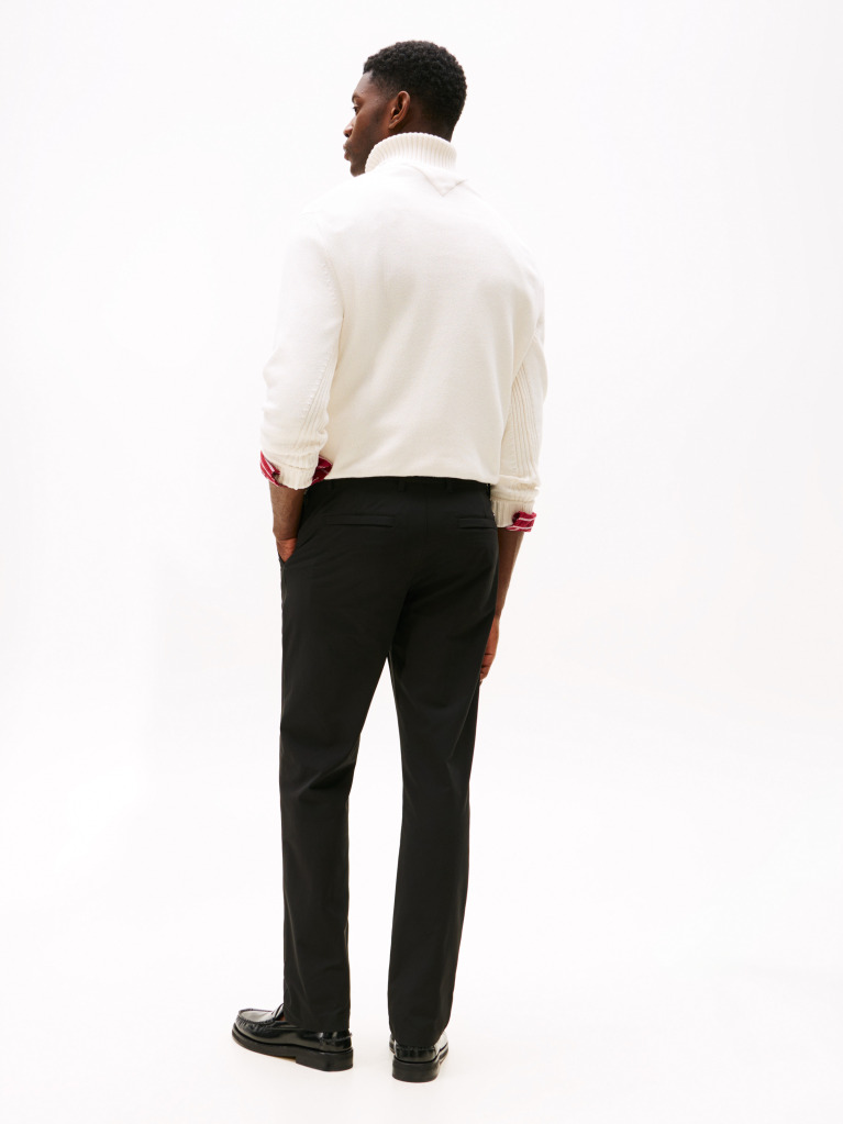 Black Denton TH Flex Straight Leg Chinos  Men