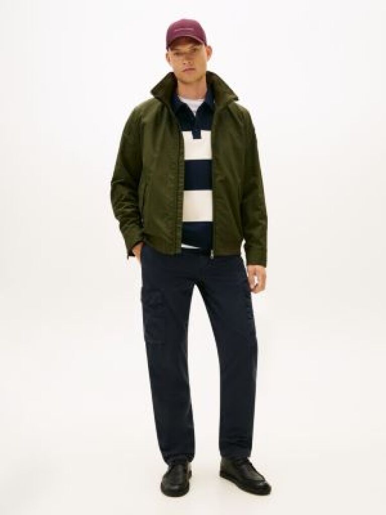 Blue Denton Straight Leg Twill Cargo Trousers  Men