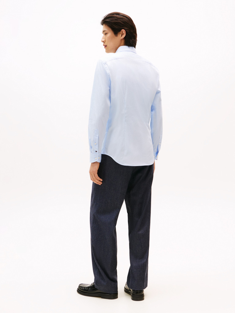 Blue Smart Casual TH Flex Slim Fit Shirt  Men