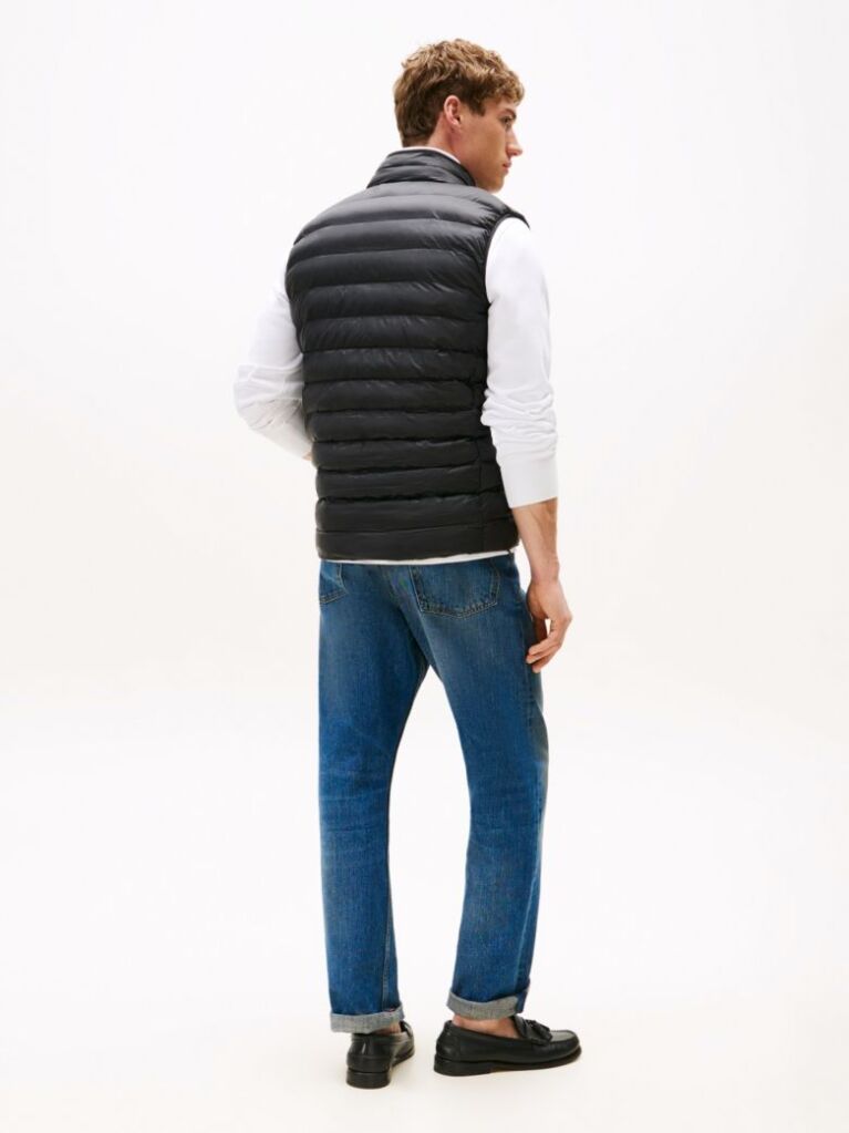 Black Recycled Packable Vest  Men