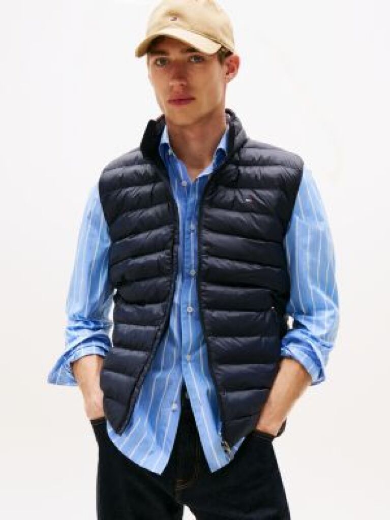 Blue Recycled Packable Vest  Men