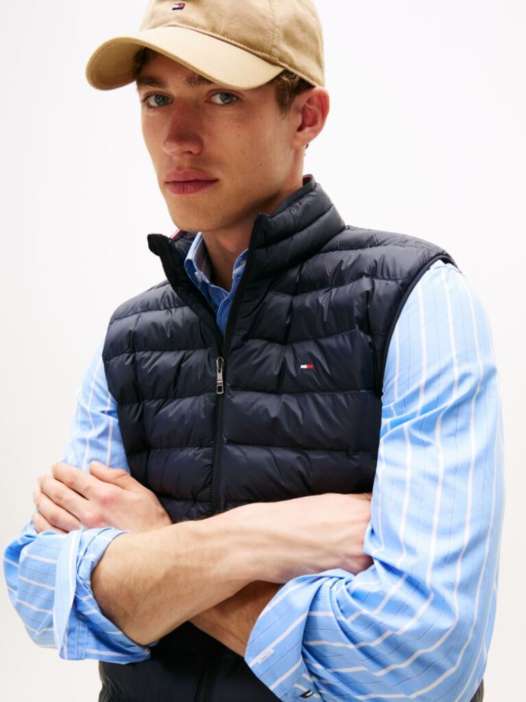 Blue Recycled Packable Vest  Men
