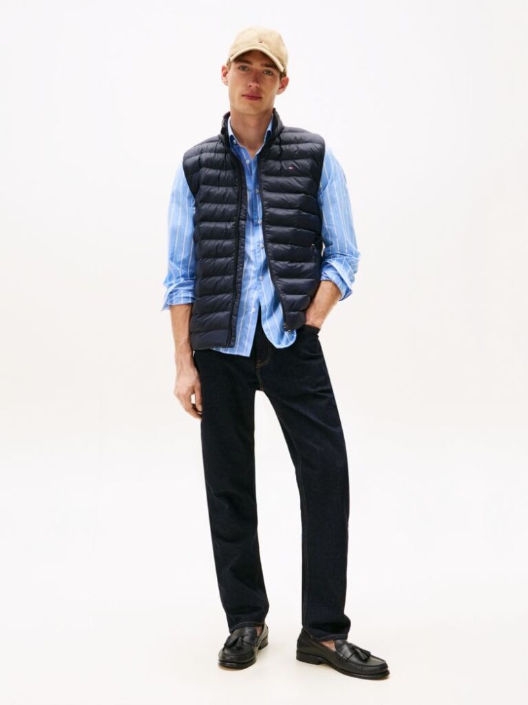 Blue Recycled Packable Vest  Men