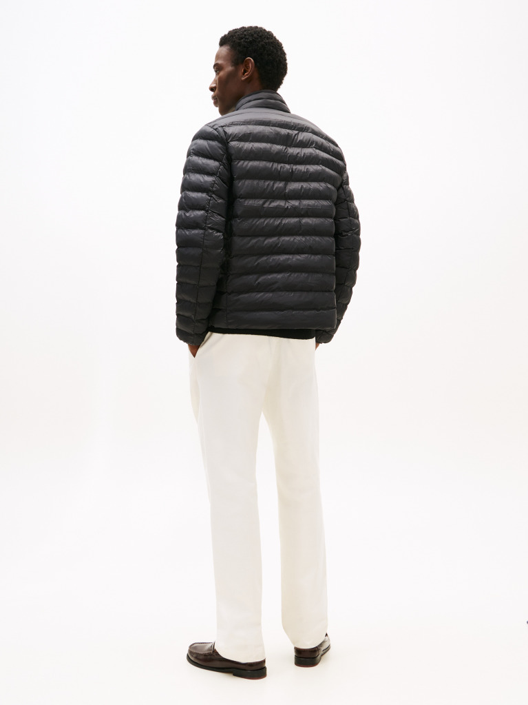 Black Recycled Packable Jacket  Men