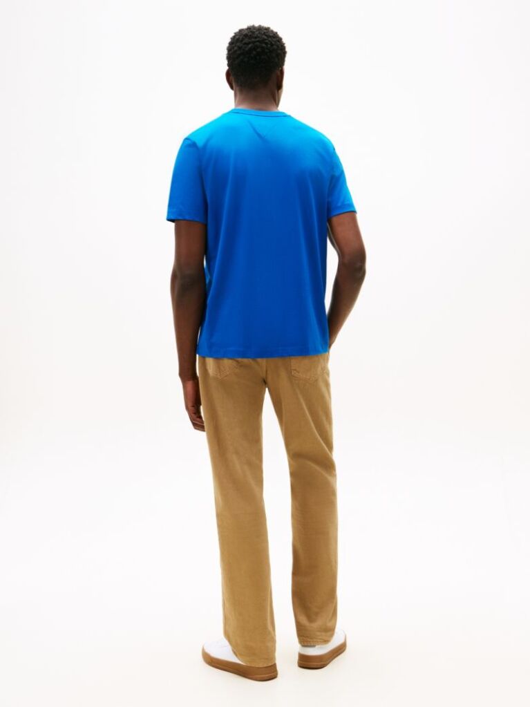 Blue Flag Embroidery T-Shirt  Men