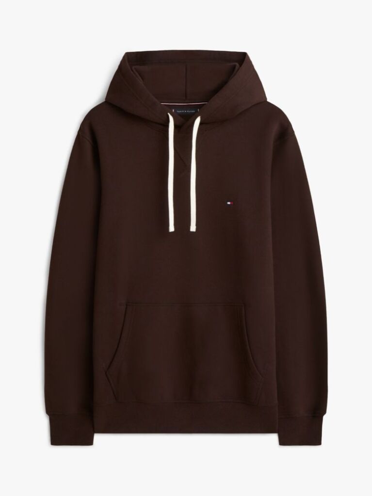 Καφέ Fleece Hoody Με Κεντητή Σημαία  Άνδρες