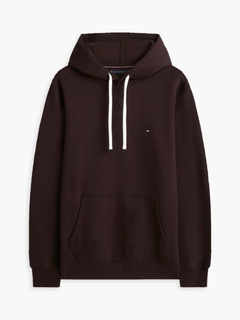 Καφέ Fleece Hoody Με Κεντητή Σημαία  Άνδρες