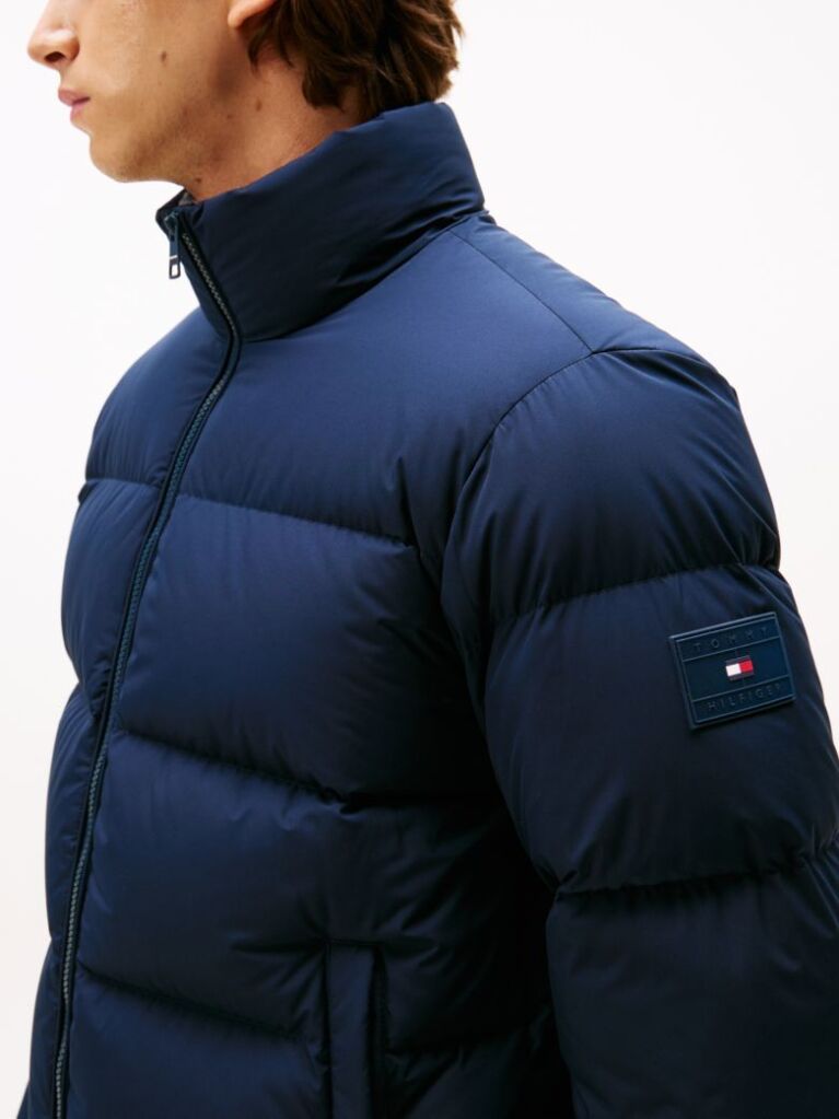 Blue Water Repellent Down Puffer Jacket  Men