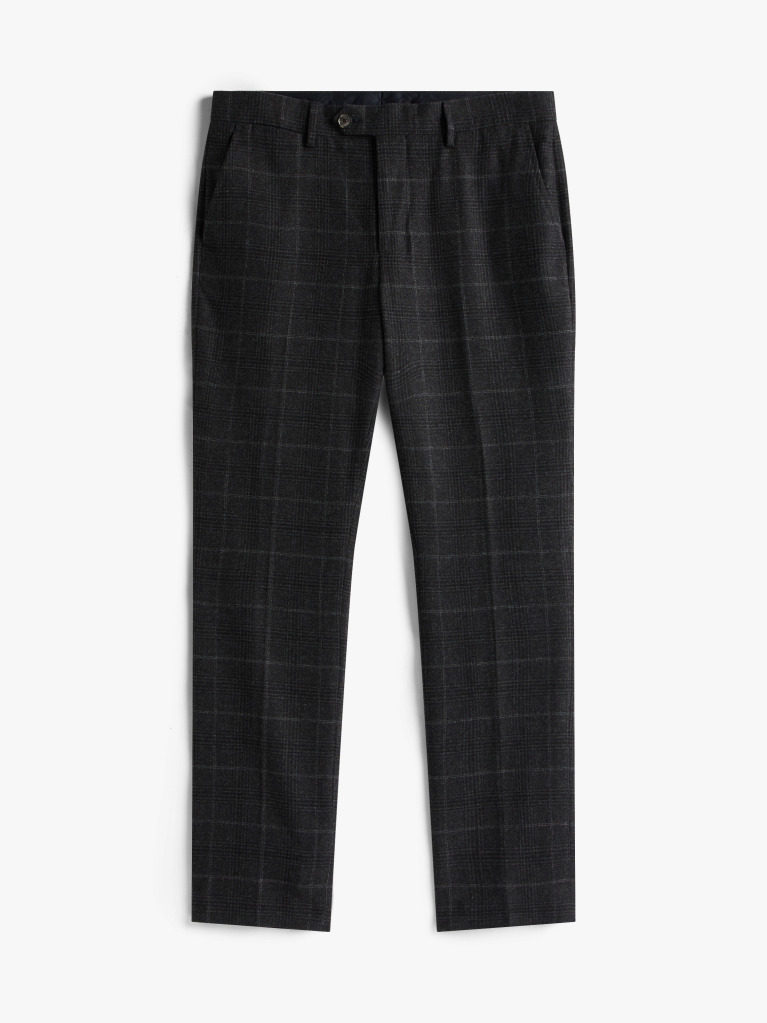 Γκρι Smart Casual Denton Καρό Παντελόνι Chinos Σε Ίσια Γραμμή  Άνδρες