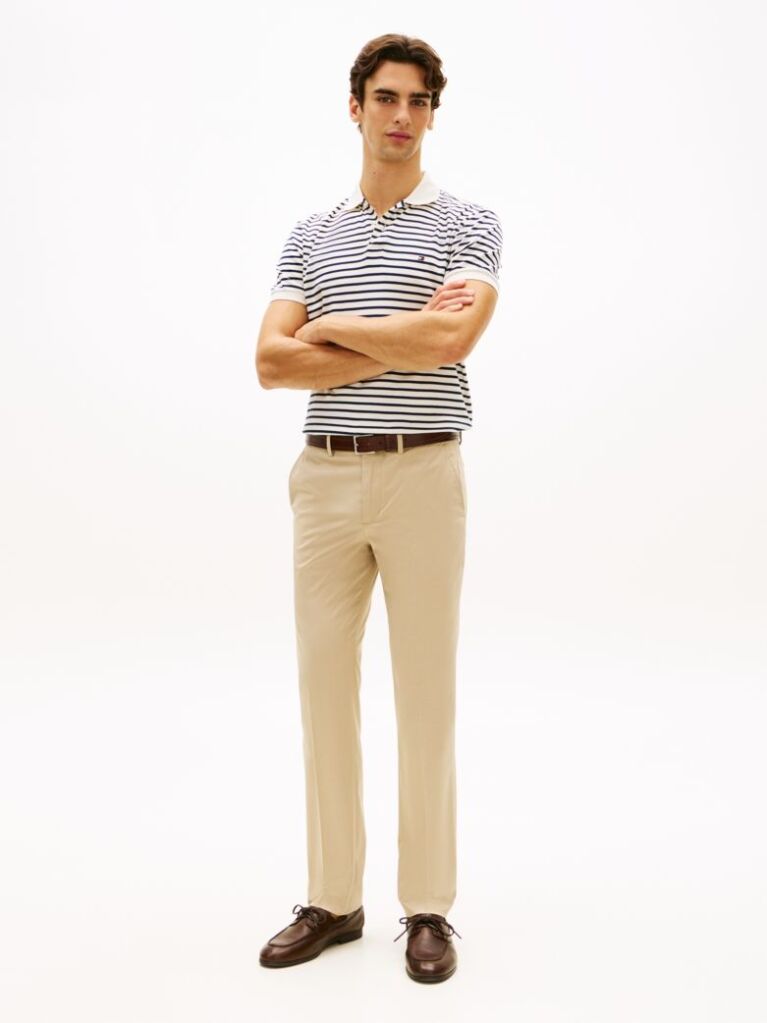 Μπεζ Smart Casual Denton Παντελόνι Chinos Σε Ίσια Γραμμή  Άνδρες