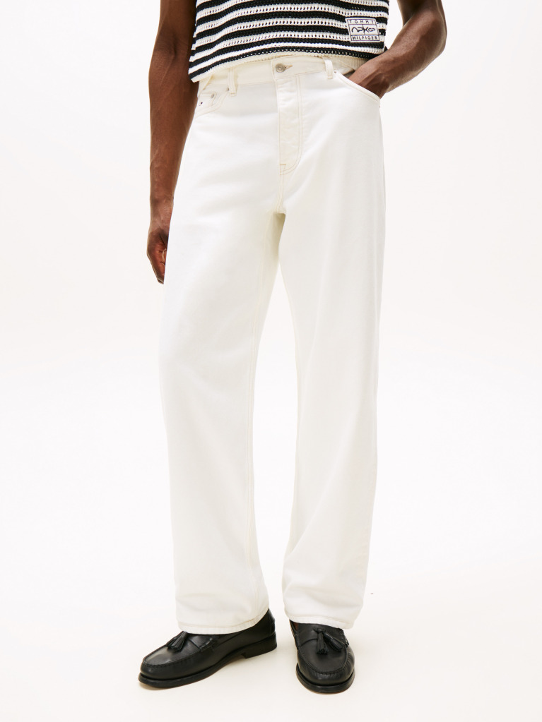 White The APXGP Collection Relaxed Straight Leg Jeans  Men