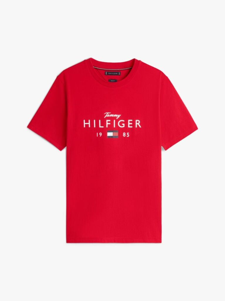 Κόκκινο T-Shirt Με Λογότυπο Και Στρογγυλή Λαιμόκοψη  Άνδρες