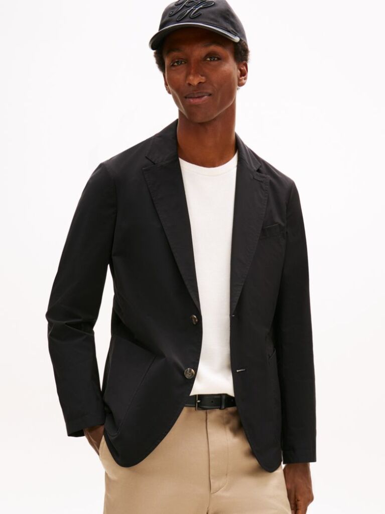 Μαύρο Smart Casual Performance Blazer Σε Κανονική Γραμμή  Άνδρες
