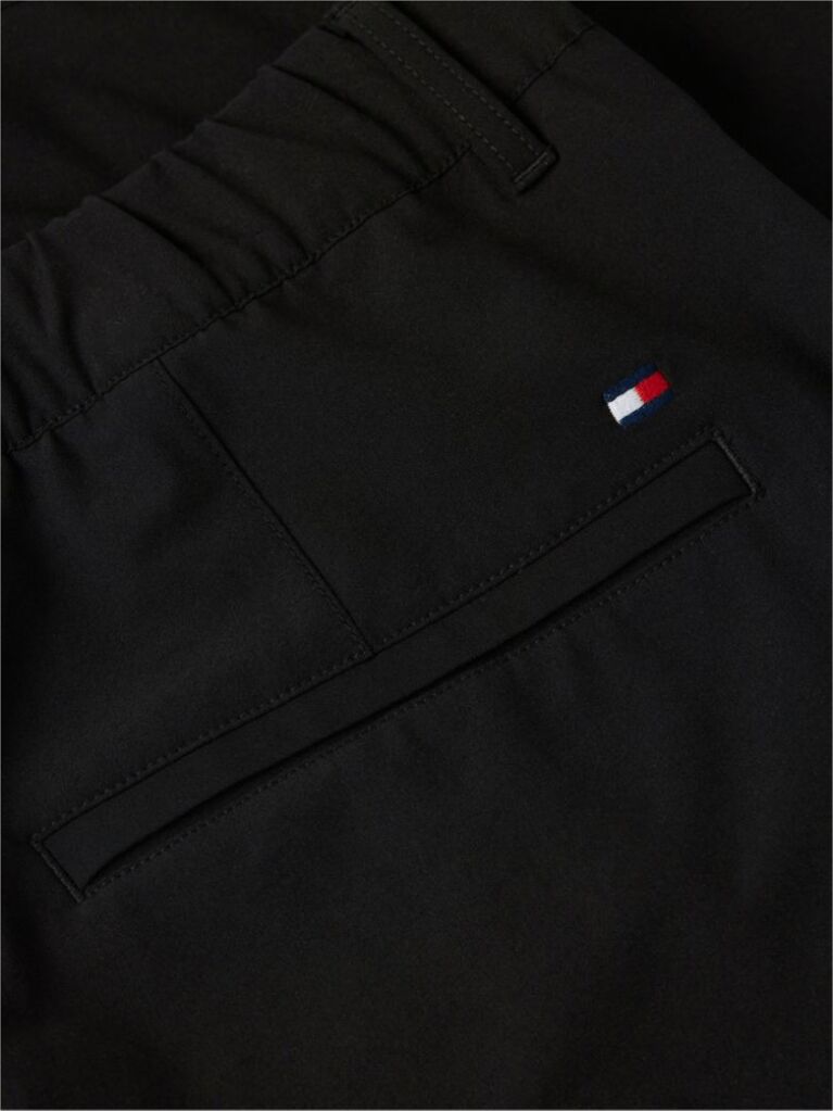 Black Dover Flag Embroidery 8" Inseam Chino Bermuda Shorts  Men