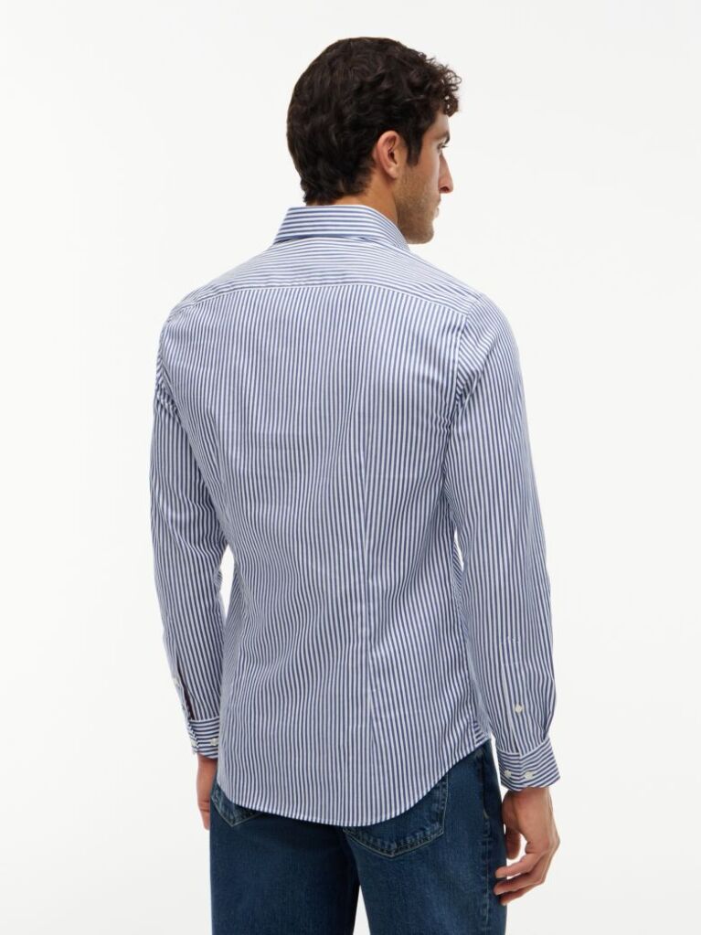 Multi Smart Casual Slim Fit Stripe Shirt  Men