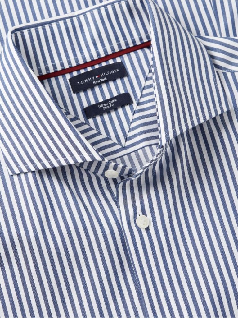 Multi Smart Casual Slim Fit Stripe Shirt  Men