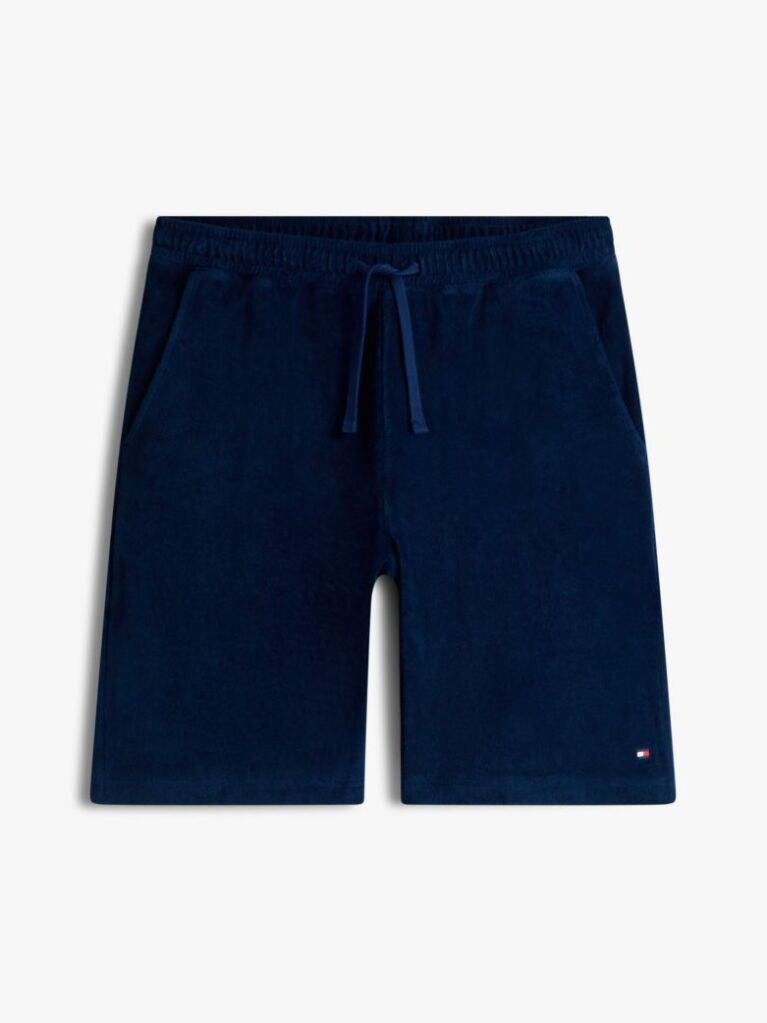 Blue Flag Embroidery Towelling Sweat Shorts  Men