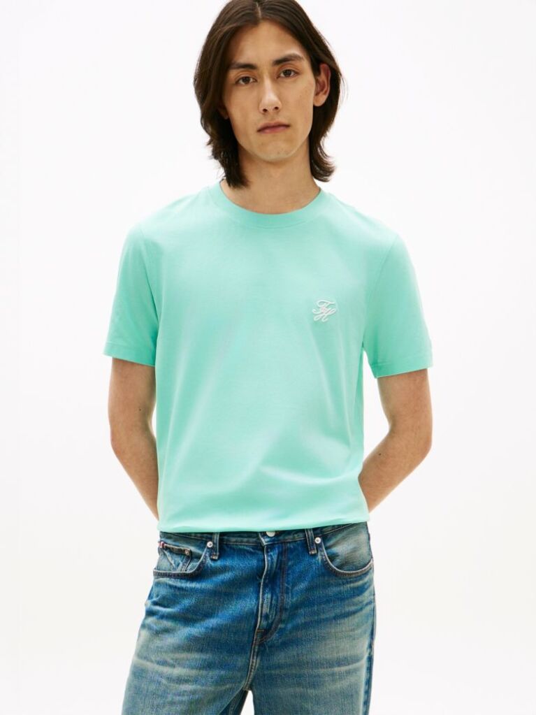 Logo Embroidery Jersey T-Shirt | MW0MW43066CSR | Tommy Hilfiger