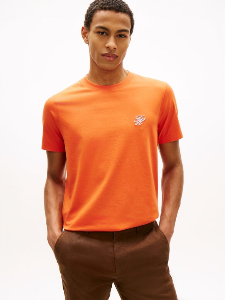 Logo Embroidery Jersey T-Shirt | MW0MW43066SCX | Tommy Hilfiger