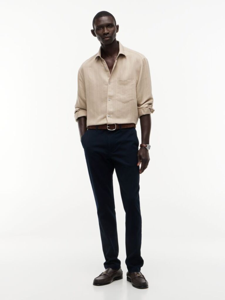 Blue 1985 Bleecker Slim Twill Chinos  Men