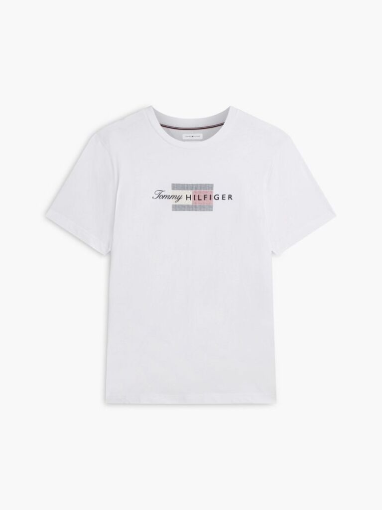 Άσπρο T-shirt Με Σημαία  Άνδρες