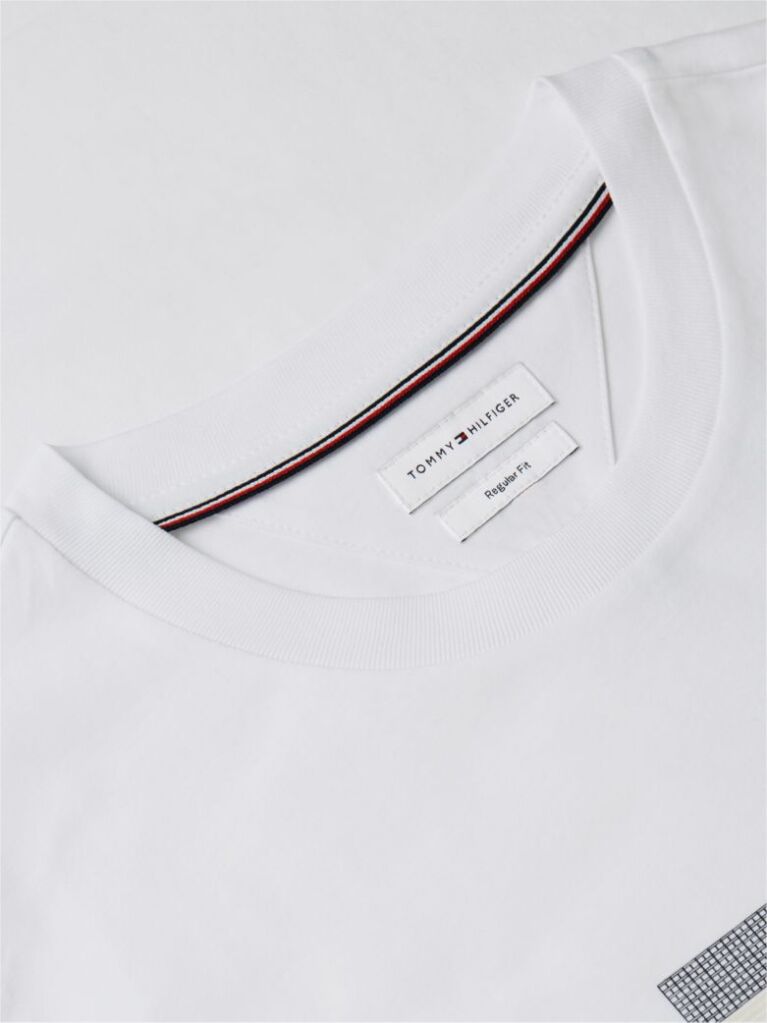 Άσπρο T-shirt Με Σημαία  Άνδρες