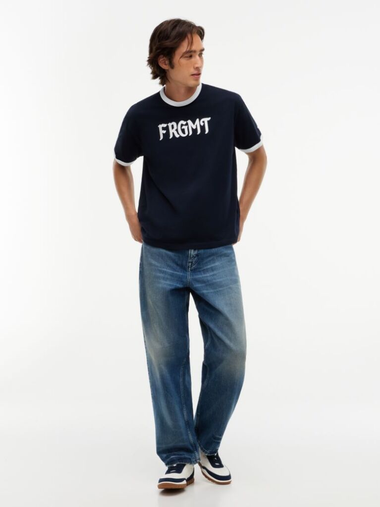 Μπλε Tommy Hilfiger x FRGMT Άνετο T-Shirt  Άνδρες