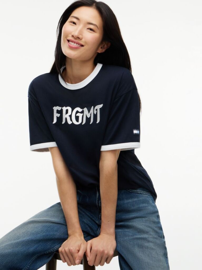 Μπλε Tommy Hilfiger x FRGMT Άνετο T-Shirt  Άνδρες