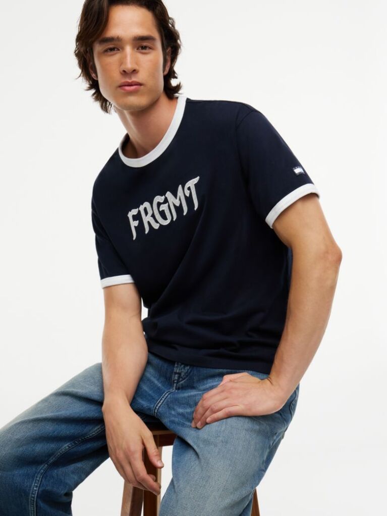 Μπλε Tommy Hilfiger x FRGMT Άνετο T-Shirt  Άνδρες