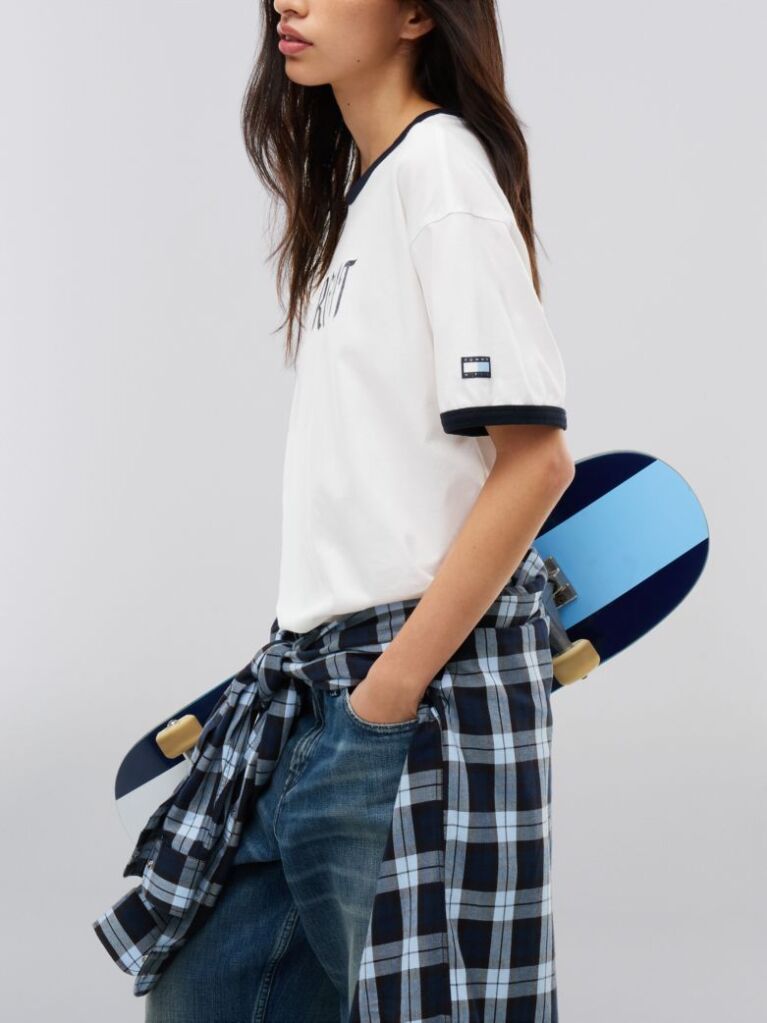 Μπεζ Tommy Hilfiger x FRGMT Άνετο T-Shirt  Άνδρες
