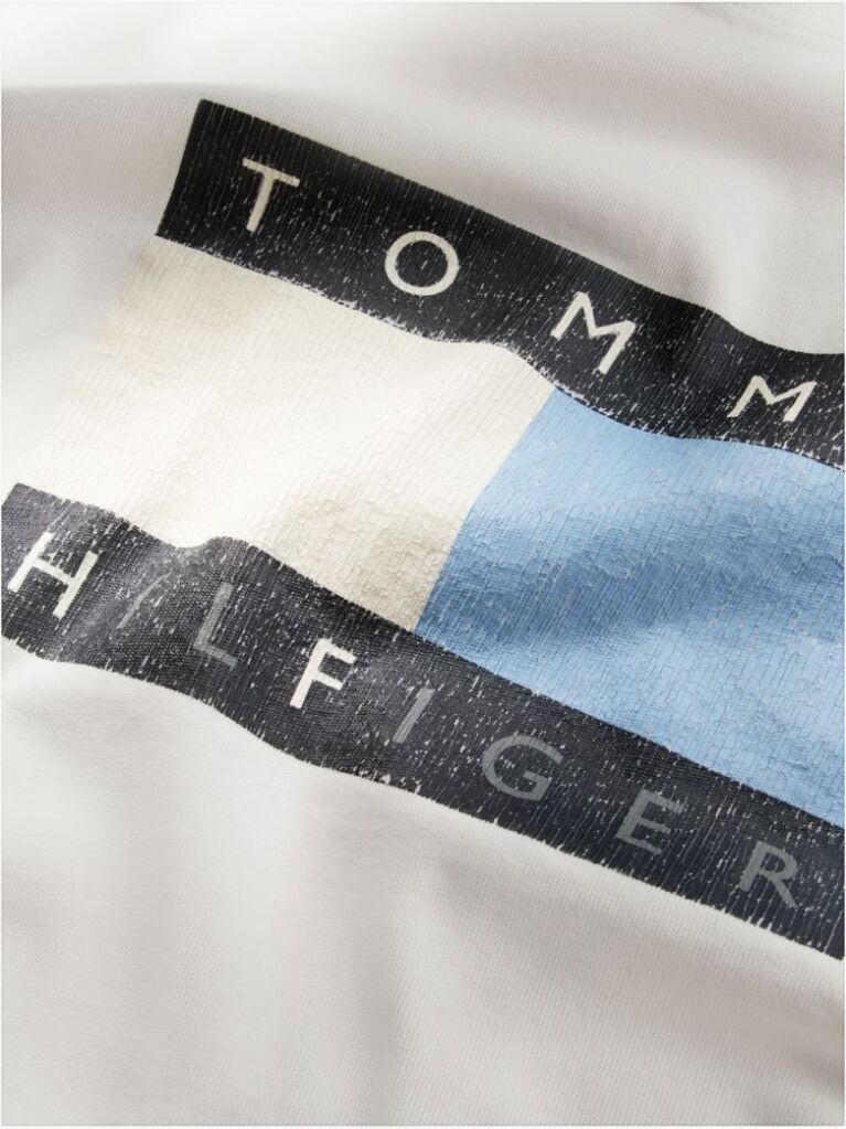 Μπεζ Tommy Hilfiger x FRGMT Άνετο Βαμβακερό T-Shirt  Άνδρες
